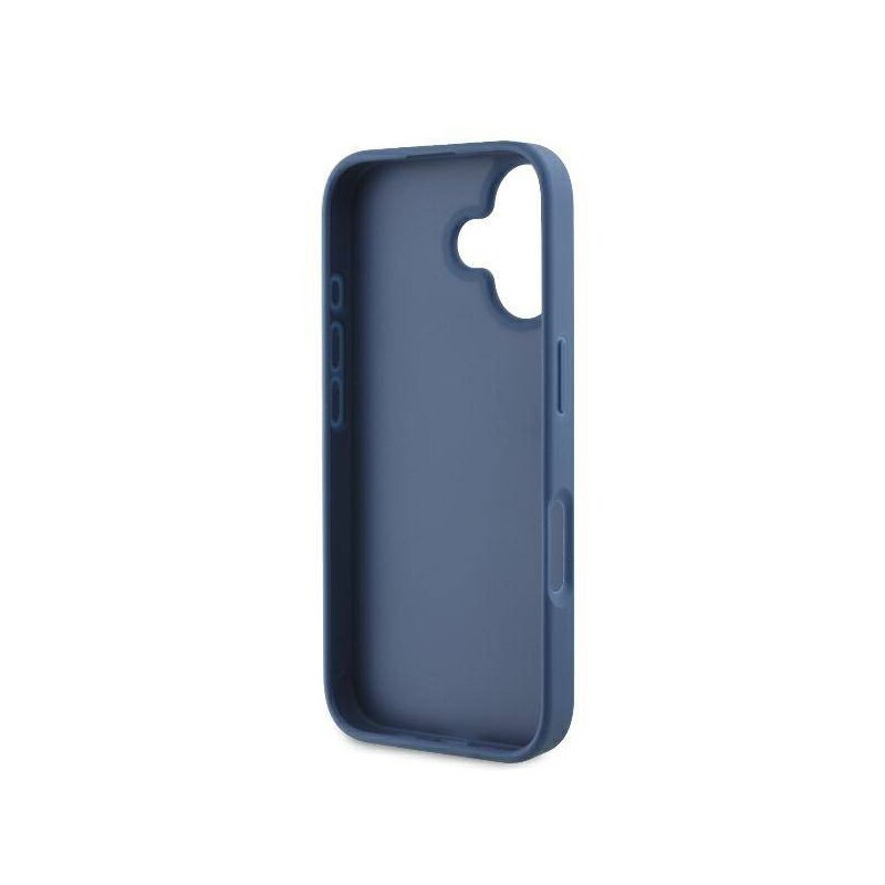 Husa originala Guess iPhone 16 Hardcase 4G Bottom Stripe, albastru, GUHCP16SG4GLBL