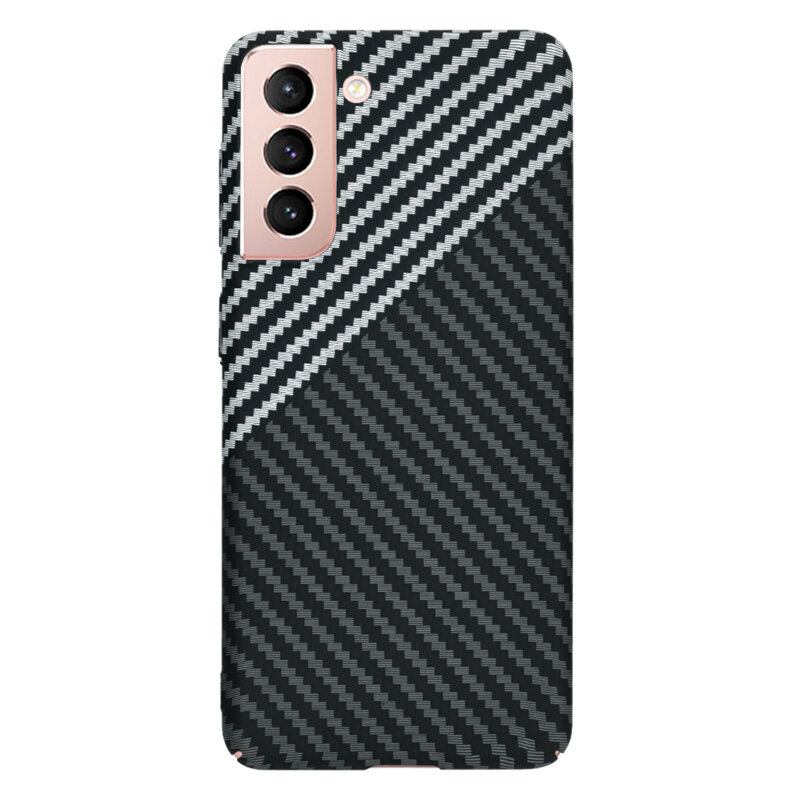 Husa Samsung Galaxy S21 5G Techsuit Carbonite FiberShell, gri