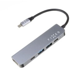 Hub Type-C, 2 x USB, HDMI 4K, 100W Fixed, gri, FIXHU-MN-GR