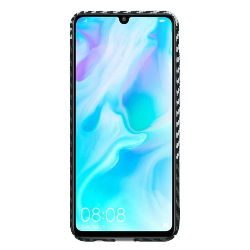 Husa Huawei P30 Lite Techsuit Carbonite FiberShell, gri