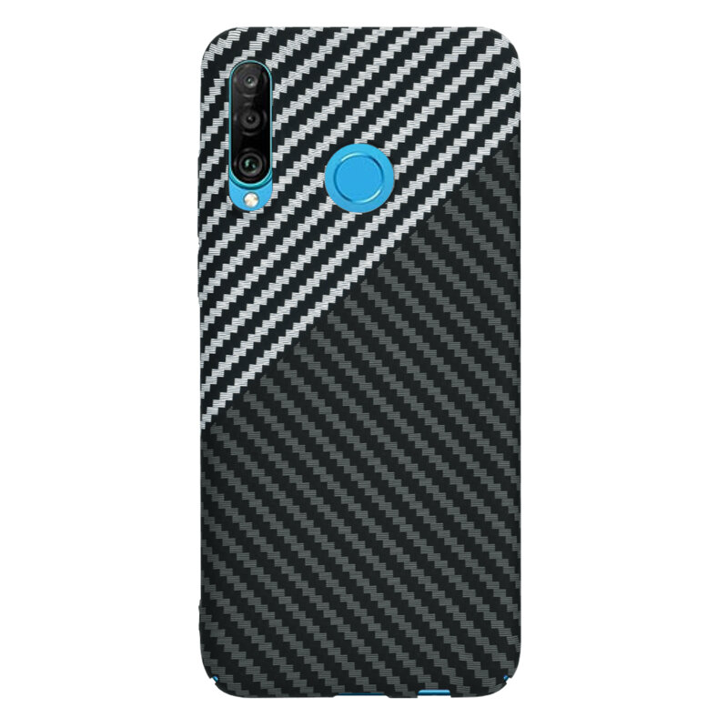 Husa Huawei P30 Lite New Edition Techsuit Carbonite FiberShell, gri
