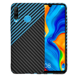 Husa Huawei P30 Lite New Edition Techsuit Carbonite FiberShell, bleu