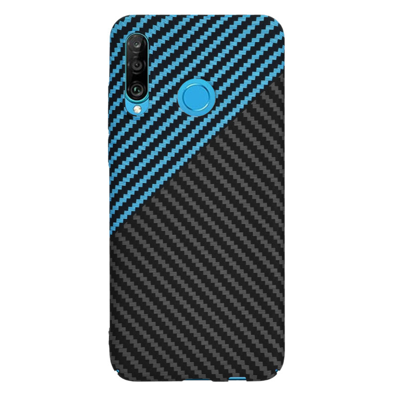 Husa Huawei P30 Lite New Edition Techsuit Carbonite FiberShell, bleu