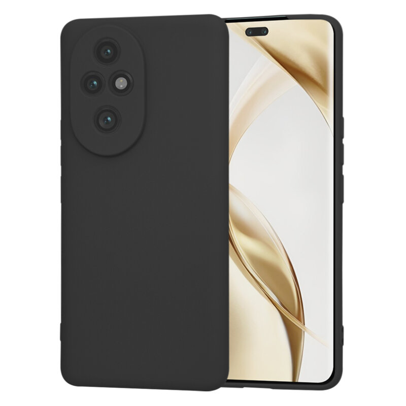 Husa silicon Honor 200 Pro Techsuit SoftFlex, negru