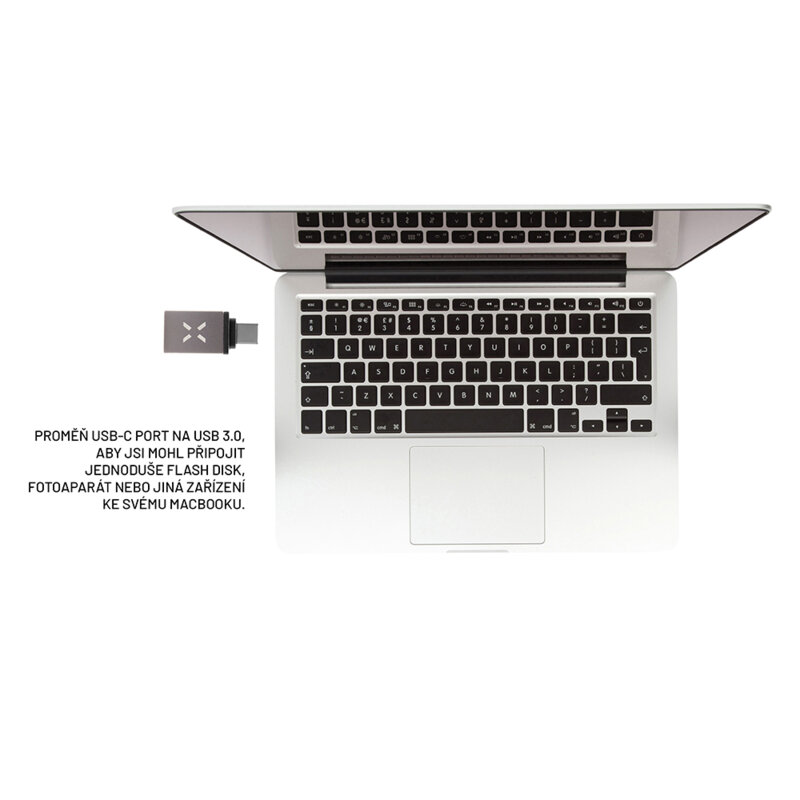 Adaptor USB-C la USB 3.0, 5Gbps, 2.4A Fixed, gri, FIXA-UC-GR