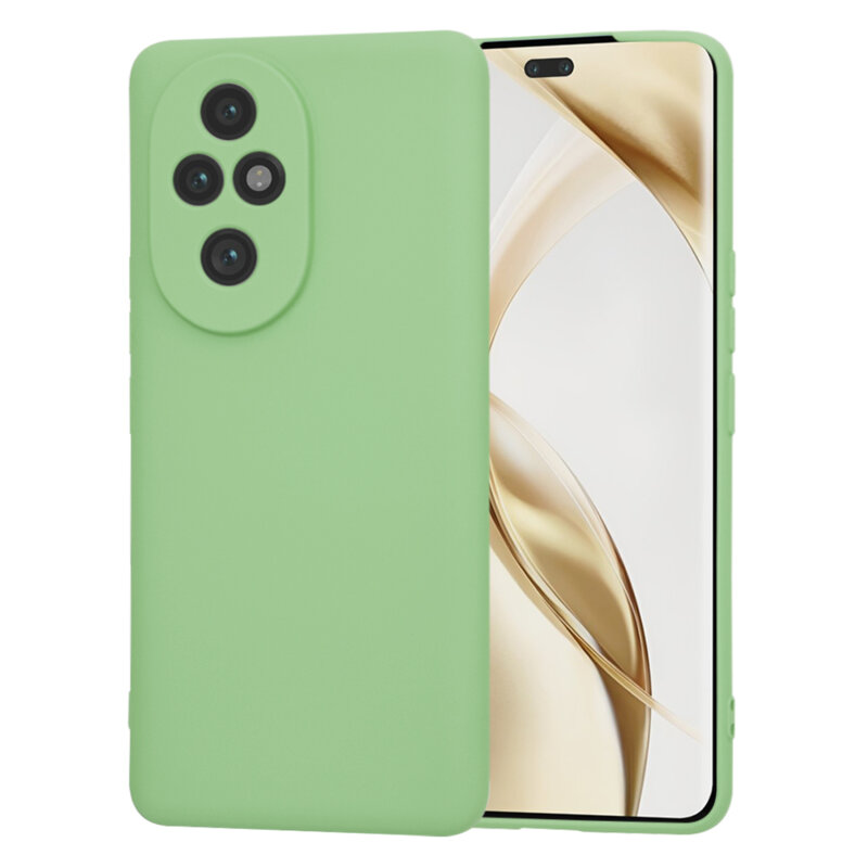 Husa silicon Honor 200 Pro Techsuit SoftFlex, verde deschis