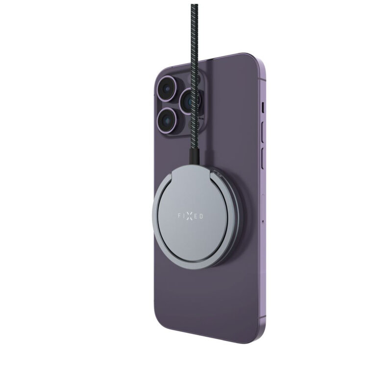 Incarcator MagSafe Ring Qi2 Fixed, 15W, 1.2m, gri, FIXMPADP-GR