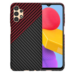 Husa Samsung Galaxy A13 4G Techsuit Carbonite FiberShell, rosu inchis