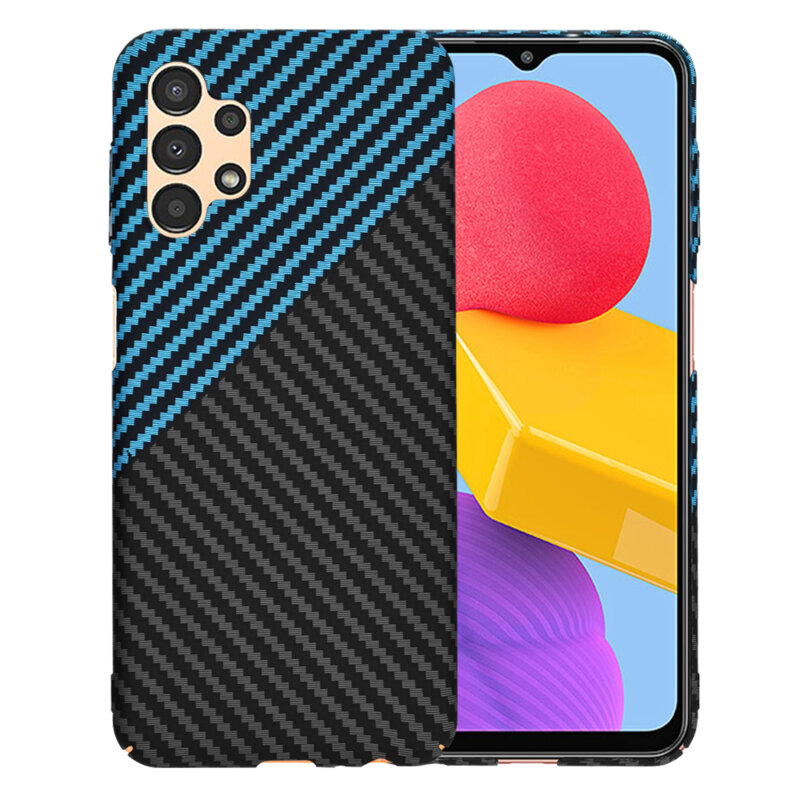 Husa Samsung Galaxy A13 4G Techsuit Carbonite FiberShell, bleu