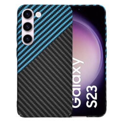 Husa Samsung Galaxy S23 Techsuit Carbonite FiberShell, bleu