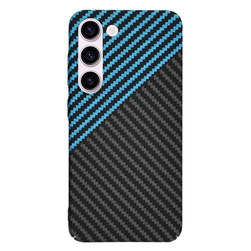 Husa Samsung Galaxy S23 Techsuit Carbonite FiberShell, bleu
