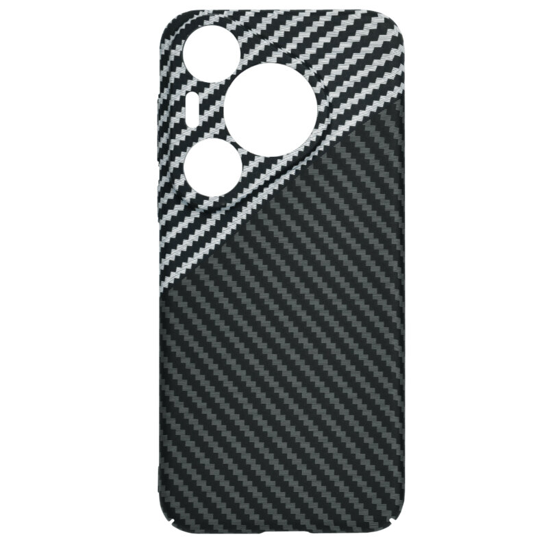 Husa Huawei Pura 70 Pro Techsuit Carbonite FiberShell, gri