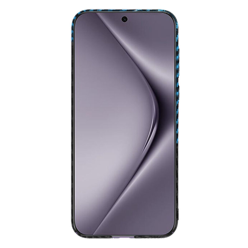 Husa Huawei Pura 70 Pro Techsuit Carbonite FiberShell, bleu