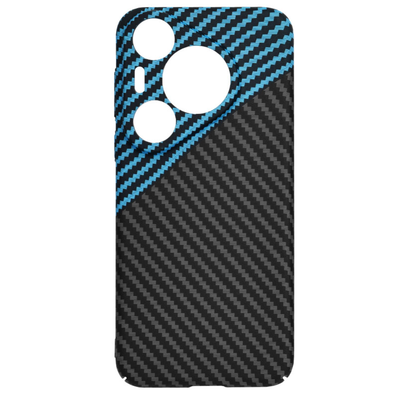 Husa Huawei Pura 70 Pro Techsuit Carbonite FiberShell, bleu