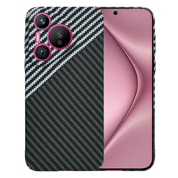 Husa Huawei Pura 70 Techsuit Carbonite FiberShell, gri