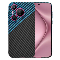Husa Huawei Pura 70 Techsuit Carbonite FiberShell, bleu