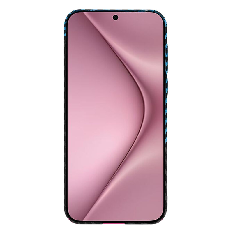 Husa Huawei Pura 70 Techsuit Carbonite FiberShell, bleu