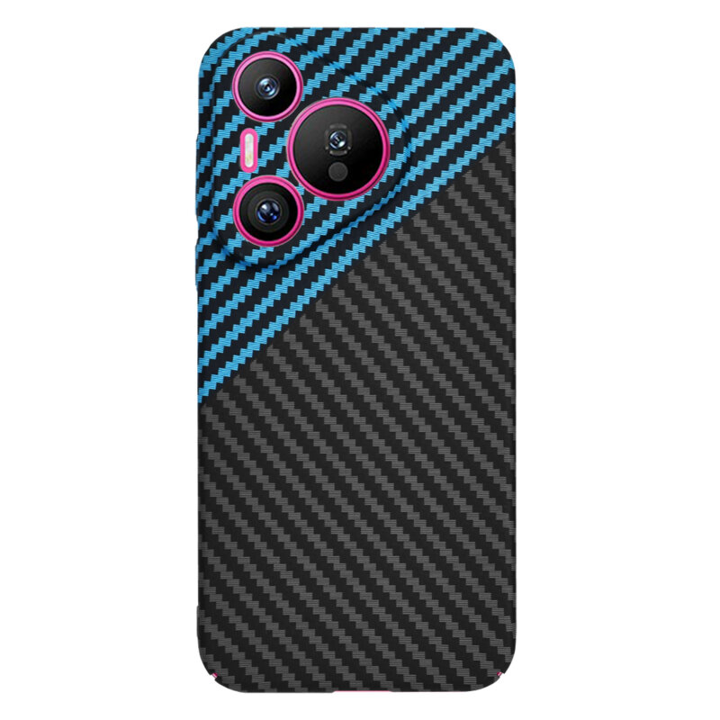 Husa Huawei Pura 70 Techsuit Carbonite FiberShell, bleu