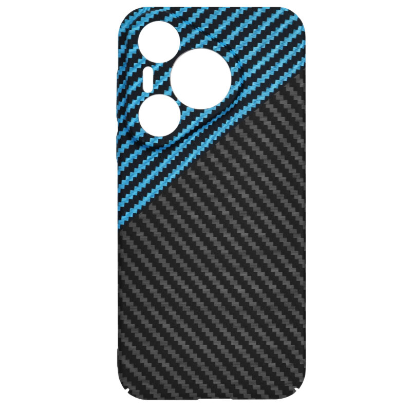 Husa Huawei Pura 70 Techsuit Carbonite FiberShell, bleu
