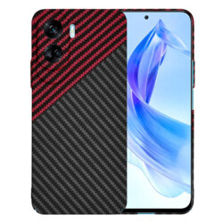 Husa Honor 90 Lite Techsuit Carbonite FiberShell, rosu inchis