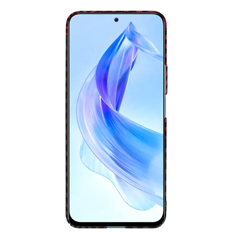 Husa Honor 90 Lite Techsuit Carbonite FiberShell, rosu inchis