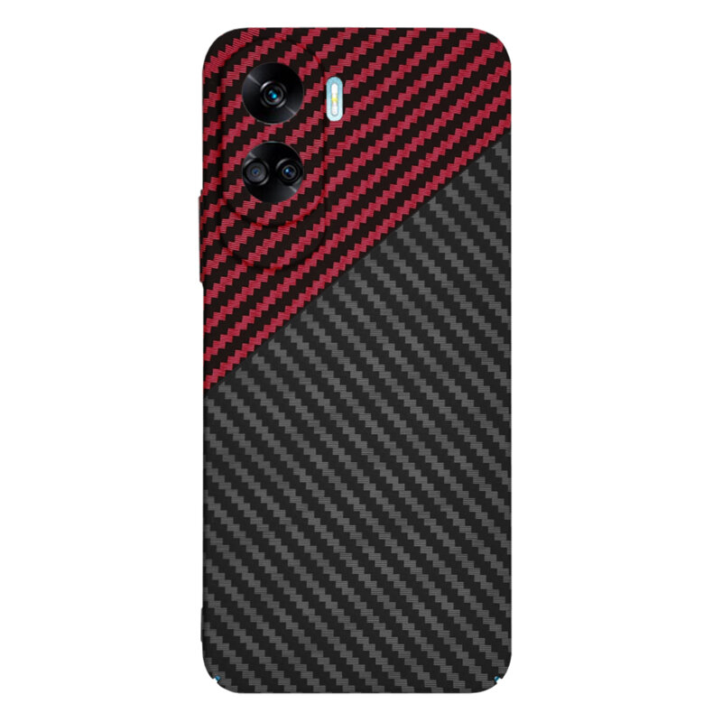 Husa Honor 90 Lite Techsuit Carbonite FiberShell, rosu inchis