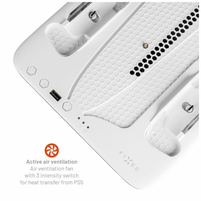 Statie racire PS5 Slim, incarcare controller Fixed, FIXPS5S-MCS-BW