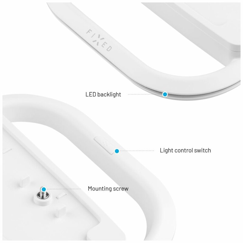 Suport PS5 / PS5 Slim cu LED Fixed, alb, FIXPS5-ST-WH