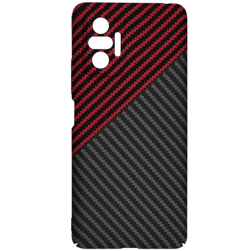 Husa Xiaomi Redmi Note 10 Pro Techsuit Carbonite FiberShell, rosu inchis