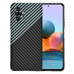 Husa Xiaomi Redmi Note 10 Pro Techsuit Carbonite FiberShell, gri