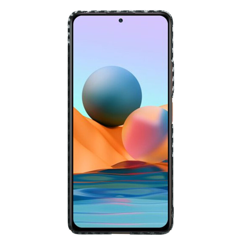 Husa Xiaomi Redmi Note 10 Pro Techsuit Carbonite FiberShell, gri