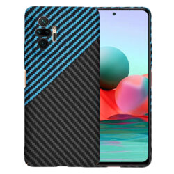 Husa Xiaomi Redmi Note 10 Pro Max Techsuit Carbonite FiberShell, bleu