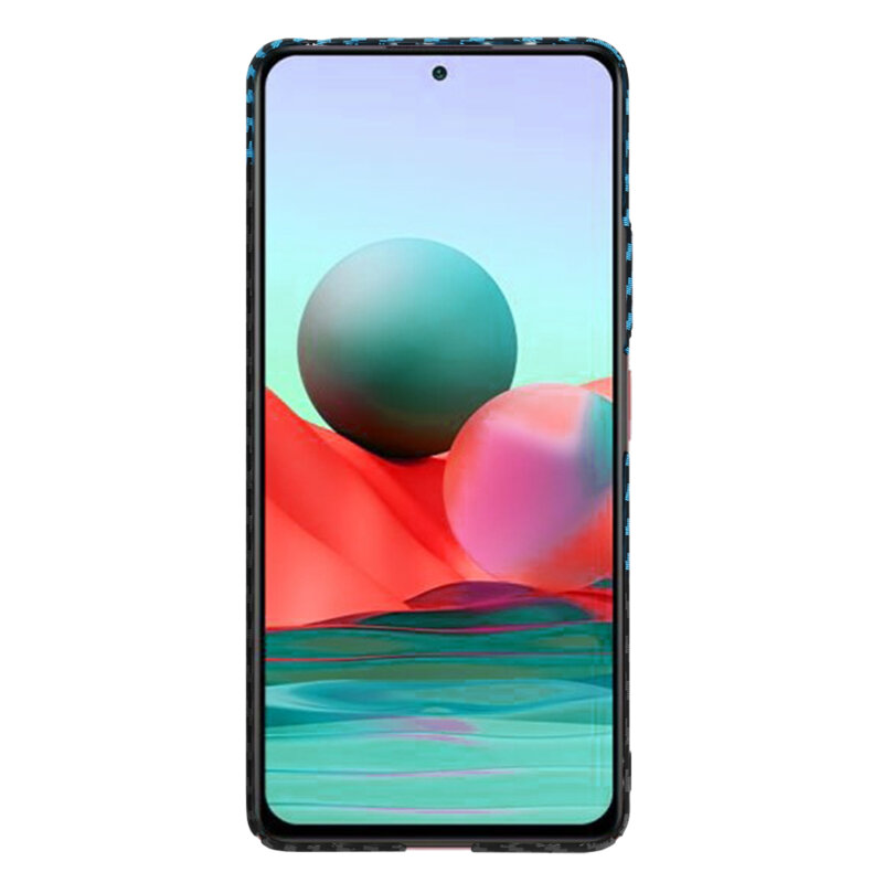 Husa Xiaomi Redmi Note 10 Pro Max Techsuit Carbonite FiberShell, bleu