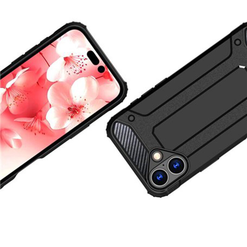 Husa iPhone 16 Plus Techsuit Hybrid Armor, negru