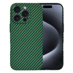 Husa iPhone 15 Pro Techsuit Carbonite FiberShell, verde