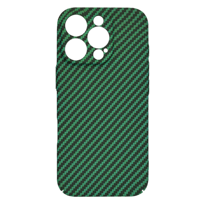 Husa iPhone 15 Pro Techsuit Carbonite FiberShell, verde