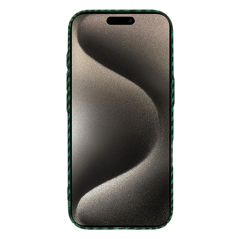 Husa iPhone 15 Pro Max Techsuit Carbonite FiberShell, verde