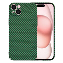 Husa iPhone 15 Techsuit Carbonite FiberShell, verde