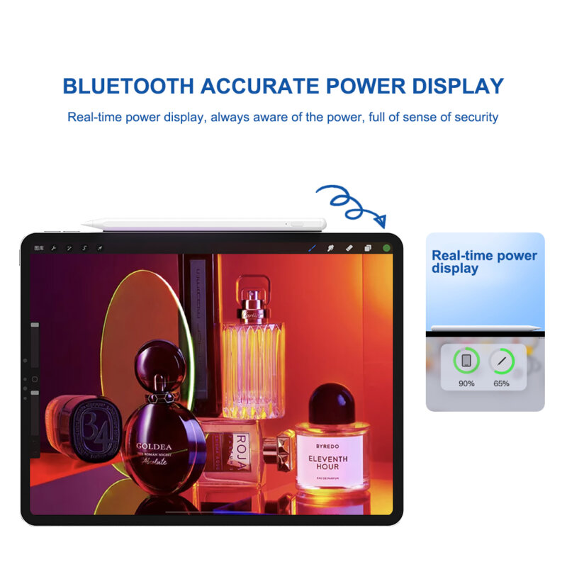 Stylus pen pentru iPad, 90mAh Lito, alb, K1