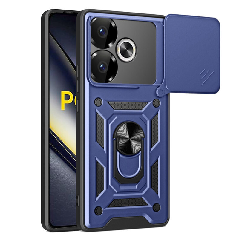 Husa Xiaomi Poco F6 protectie camera Techsuit CamShield Series, albastru