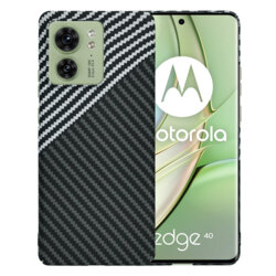 Husa Motorola Edge 40 Techsuit Carbonite FiberShell, gri