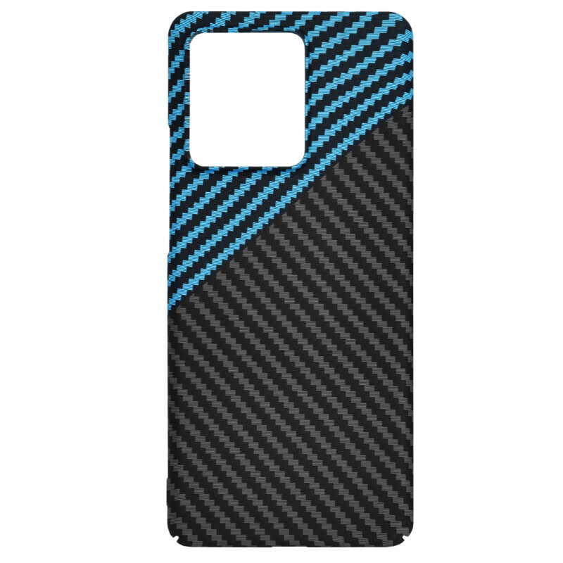 Husa Motorola Edge (2023) Techsuit Carbonite FiberShell, bleu