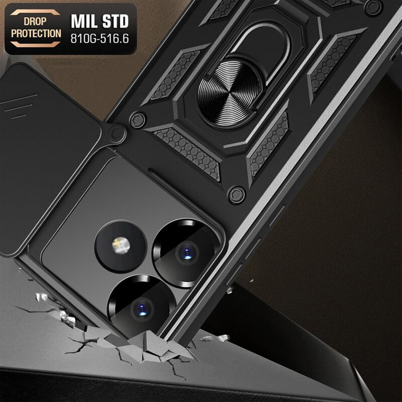 Husa Xiaomi Poco F6 protectie camera Techsuit CamShield Series, verde