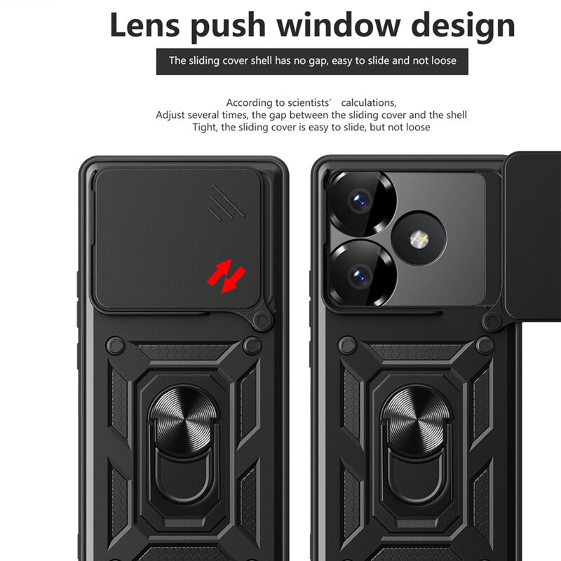 Husa Xiaomi Poco F6 protectie camera Techsuit CamShield Series, negru