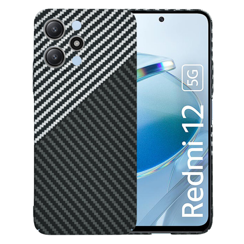 Husa Xiaomi Redmi 12 5G Techsuit Carbonite FiberShell, gri