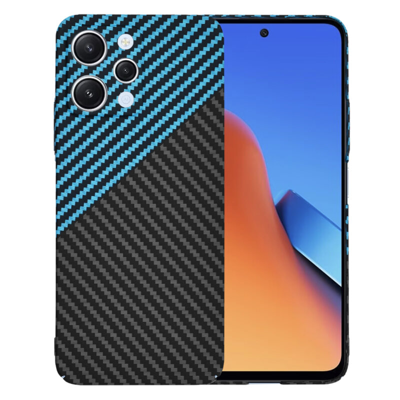 Husa Xiaomi Redmi 12 4G Techsuit Carbonite FiberShell, bleu