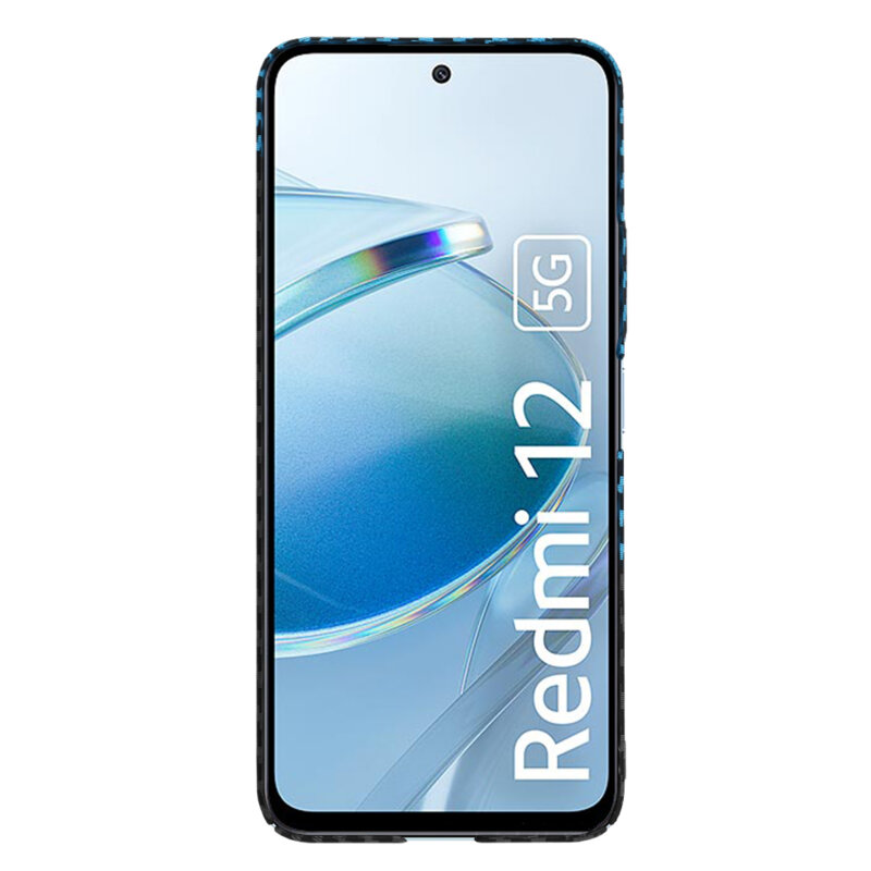 Husa Xiaomi Redmi 12 5G Techsuit Carbonite FiberShell, bleu