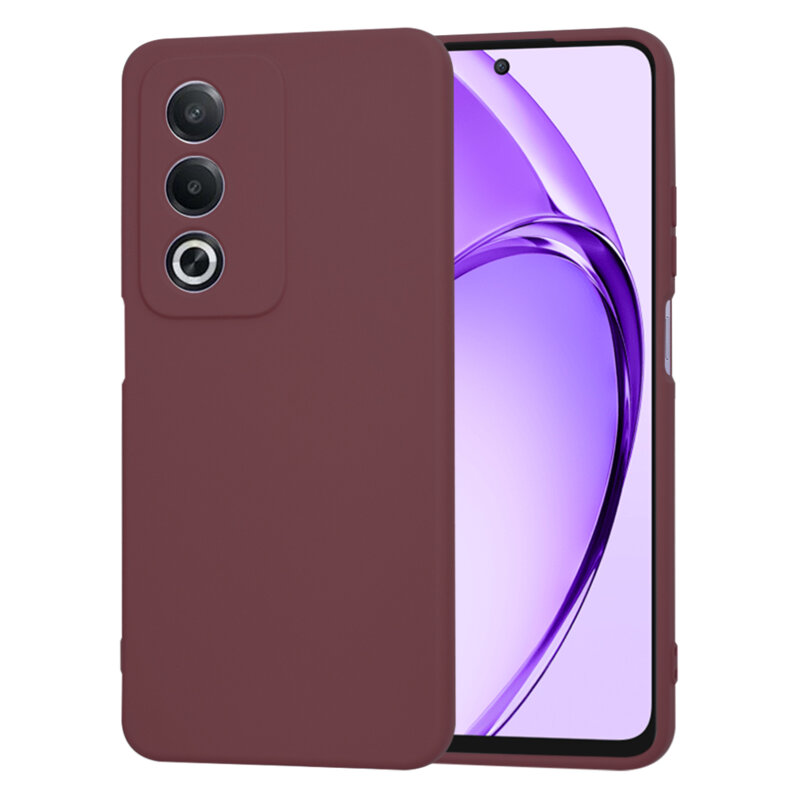 Husa silicon Oppo A80 5G Techsuit SoftFlex, bordo