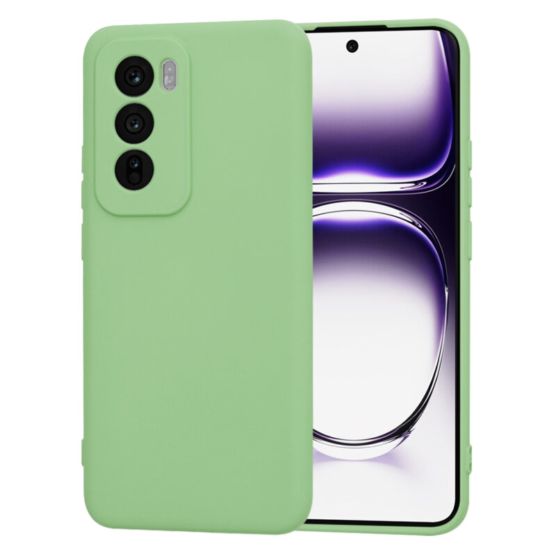 Husa silicon Oppo Reno12 Techsuit SoftFlex, verde deschis