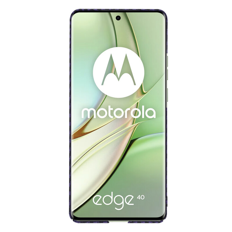 Husa Motorola Edge 40 Techsuit Carbonite FiberShell, mov